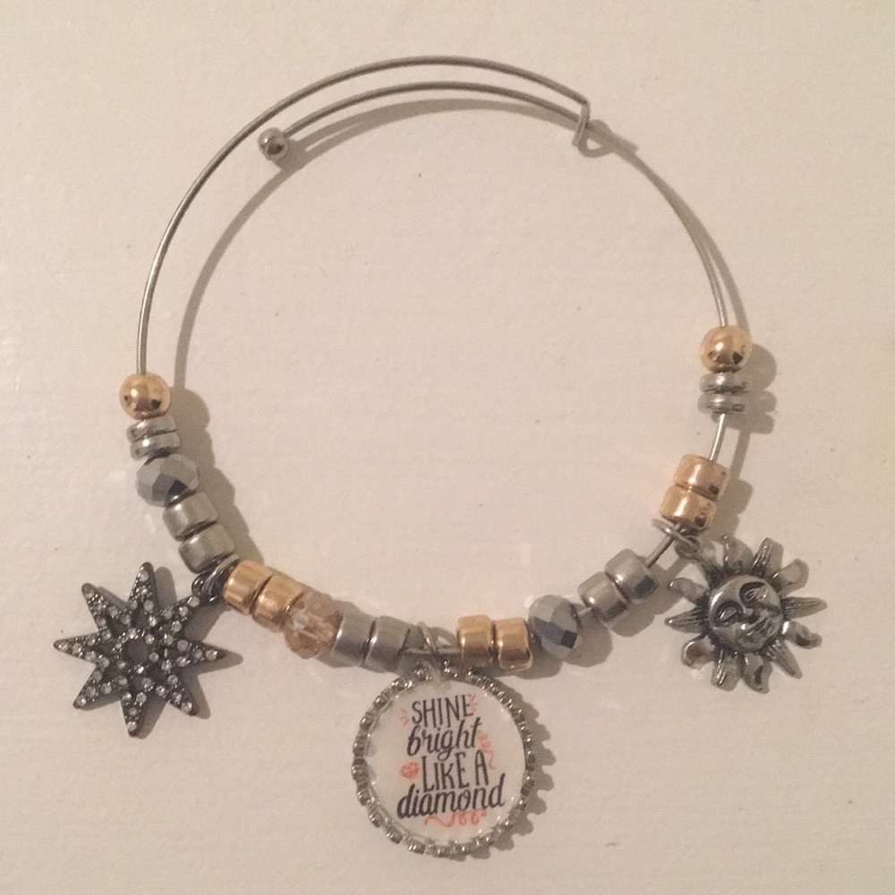 Shine bright like a diamond charm bracelet